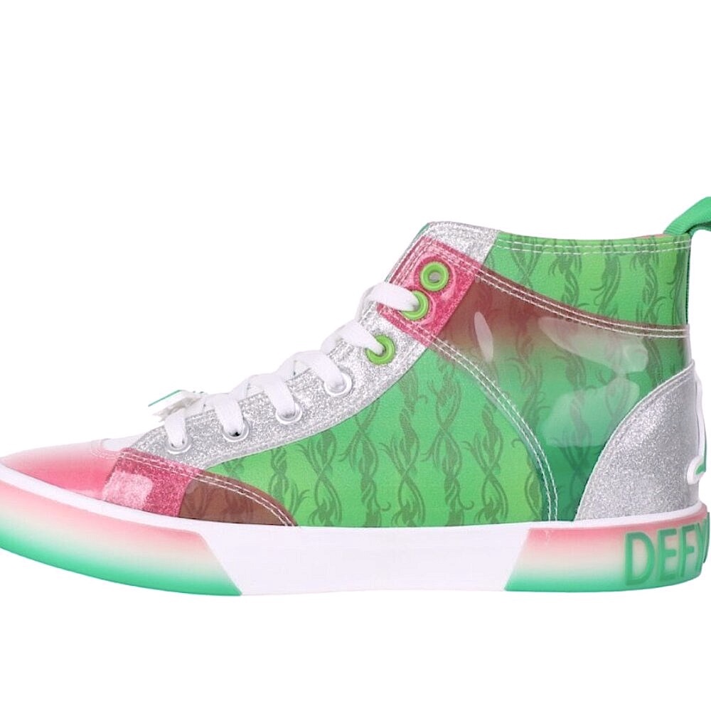 WICKED GLINDA ELPHABA Women's High Top Sneaker Shoes SIZE 8 Pink & Green NEW - Picture 8 of 16
